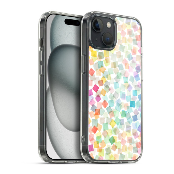 Ninola Mix Patterns Confetti Plaids Soft Gel Case for Apple iPhone 15 Plus & MagSafe