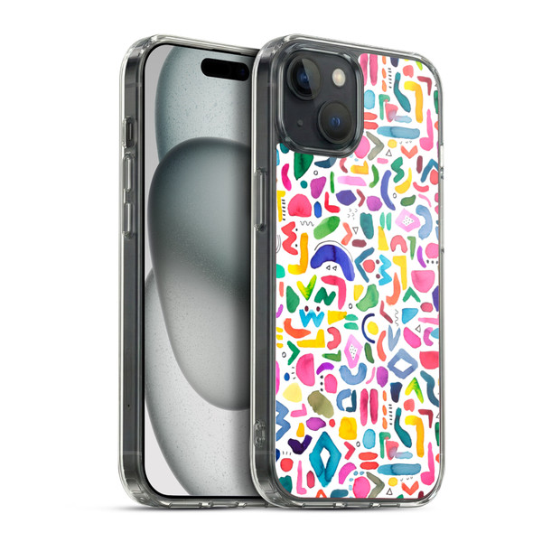 Ninola Mix Patterns Summer Tribal Soft Gel Case for Apple iPhone 15 Plus & MagSafe