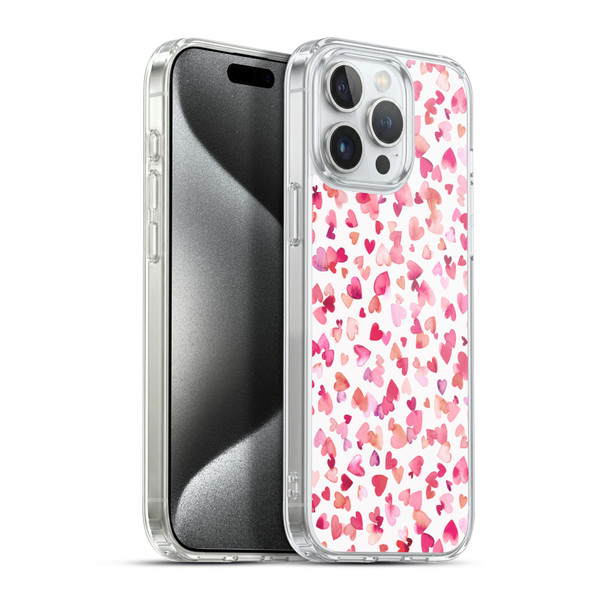 Ninola Mix Patterns Red Hearts Soft Gel Case for Apple iPhone 15 Pro Max & MagSafe