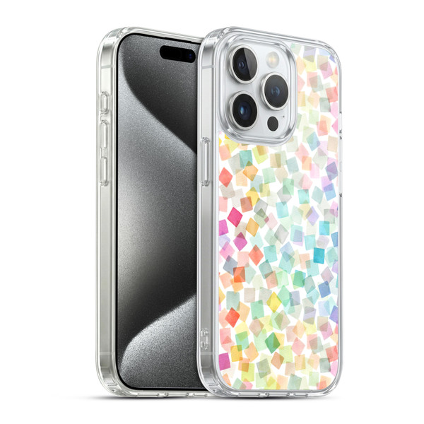 Ninola Mix Patterns Confetti Plaids Soft Gel Case for Apple iPhone 15 Pro & MagSafe