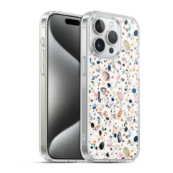Ninola Mix Patterns Watercolor Terrazzo Soft Gel Case for Apple iPhone 15 Pro & MagSafe