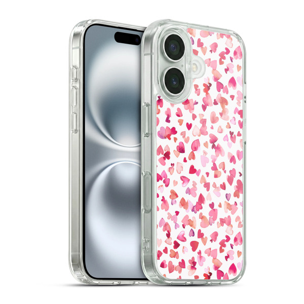 Ninola Mix Patterns Red Hearts Soft Gel Case for Apple iPhone 16 & MagSafe