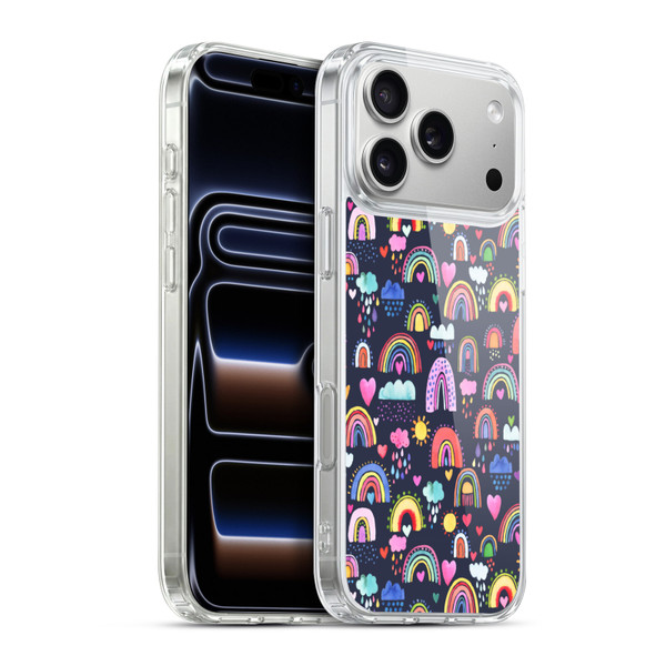 Ninola Mix Patterns Lovely Rainbows Soft Gel Case for Apple iPhone 17 Pro Max