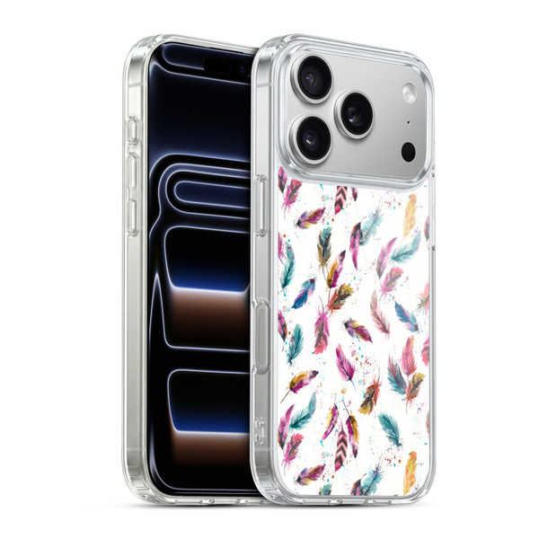 Ninola Mix Patterns Muticolored Feathers Soft Gel Case for Apple iPhone 17 Pro