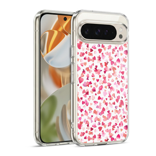 Ninola Mix Patterns Red Hearts Soft Gel Case for Google Pixel 9 / Pixel 9 Pro