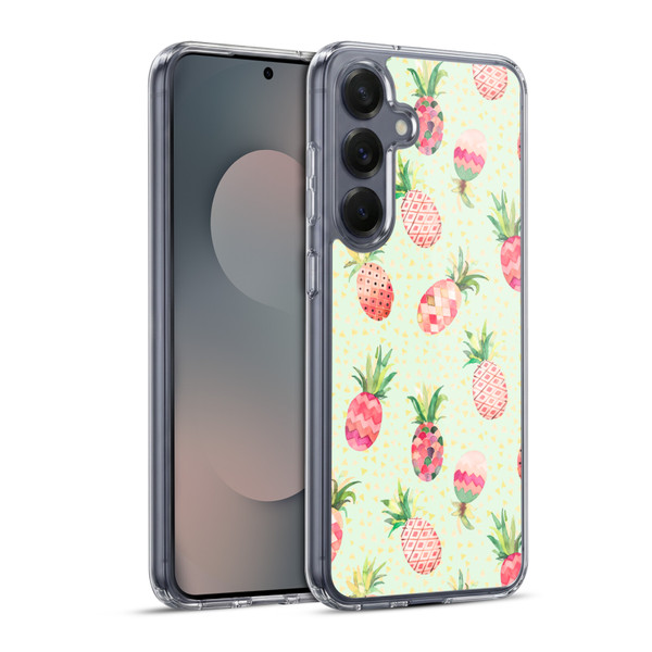 Ninola Mix Patterns Pineapple Lime Soft Gel Case for Samsung Galaxy S25+ & MagSafe