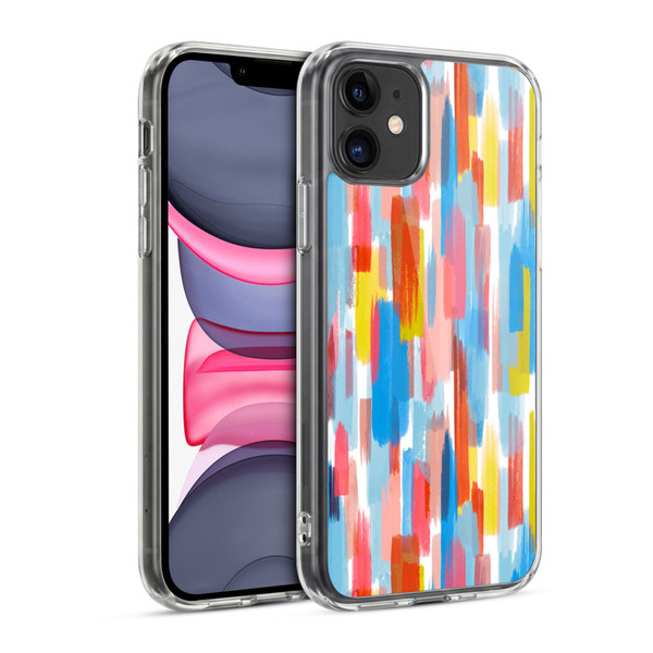 Ninola Watercolor Prints Colour Line Strokes Soft Gel Case for Apple iPhone 11