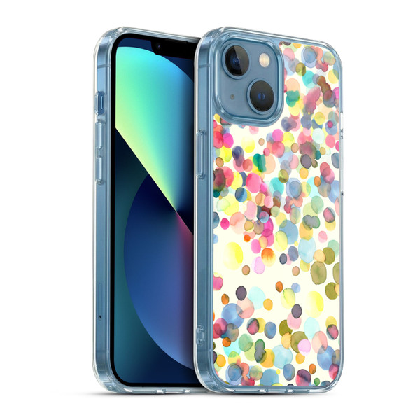 Ninola Watercolor Prints Dots Soft Gel Case for Apple iPhone 13 Mini & MagSafe