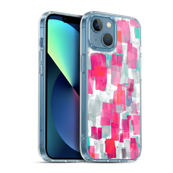 Ninola Watercolor Prints Pink Soft Gel Case for Apple iPhone 13 Mini & MagSafe