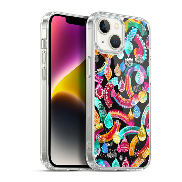 Ninola Watercolor Prints Rainbow Lace Soft Gel Case for Apple iPhone 14