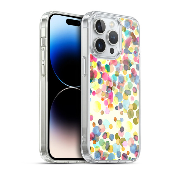 Ninola Watercolor Prints Dots Soft Gel Case for Apple iPhone 14 Pro & MagSafe