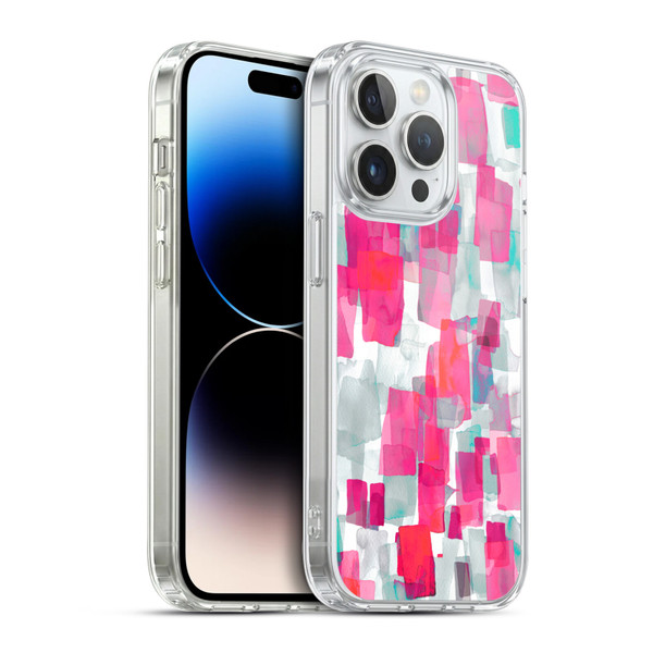 Ninola Watercolor Prints Pink Soft Gel Case for Apple iPhone 14 Pro & MagSafe