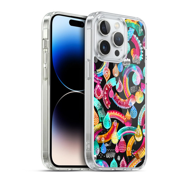 Ninola Watercolor Prints Rainbow Lace Soft Gel Case for Apple iPhone 14 Pro & MagSafe