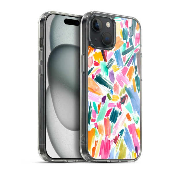Ninola Watercolor Prints Scribble Soft Gel Case for Apple iPhone 15 Plus & MagSafe
