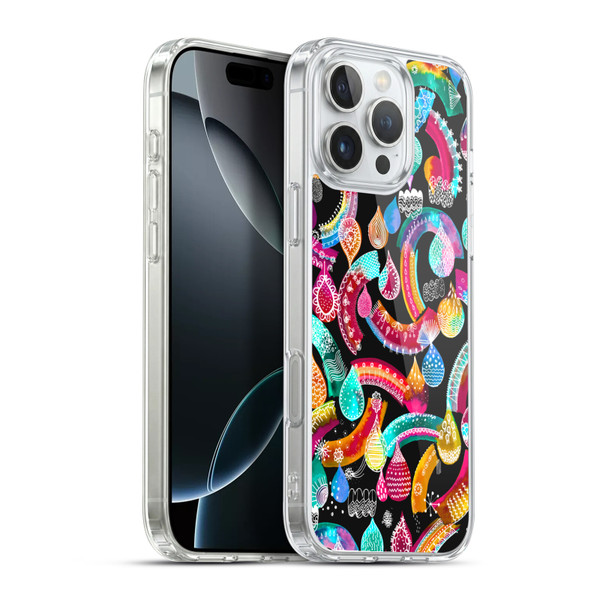 Ninola Watercolor Prints Rainbow Lace Soft Gel Case for Apple iPhone 16 Pro Max & MagSafe