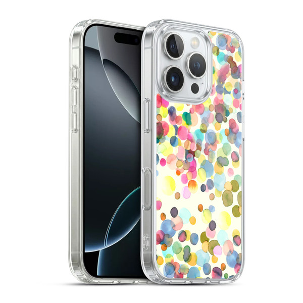Ninola Watercolor Prints Dots Soft Gel Case for Apple iPhone 16 Pro & MagSafe