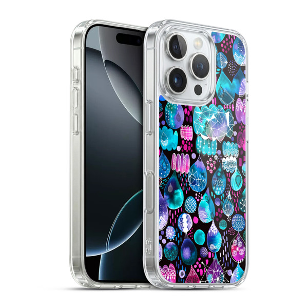 Ninola Watercolor Prints Rain Drops Soft Gel Case for Apple iPhone 16 Pro & MagSafe