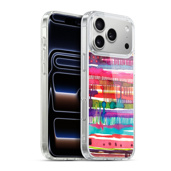 Ninola Watercolor Prints Lines Soft Gel Case for Apple iPhone 17 Pro Max