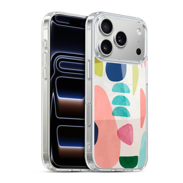 Ninola Watercolor Prints Organic Bold Shapes Soft Gel Case for Apple iPhone 17 Pro