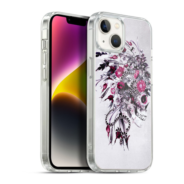 Riza Peker Skulls 6 Red Soft Gel Case for Apple iPhone 14 Plus & MagSafe