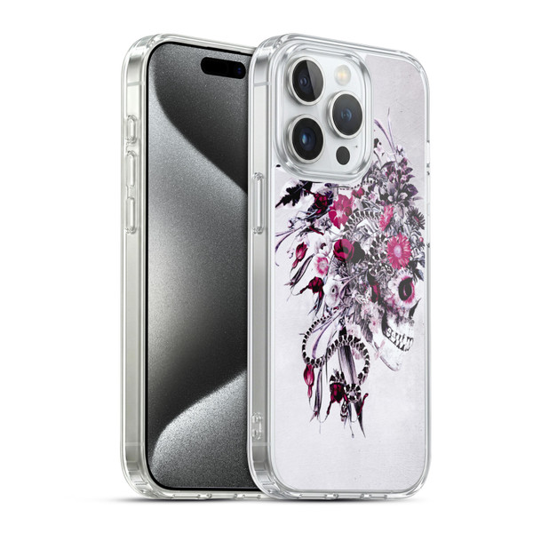 Riza Peker Skulls 6 Red Soft Gel Case for Apple iPhone 15 Pro & MagSafe