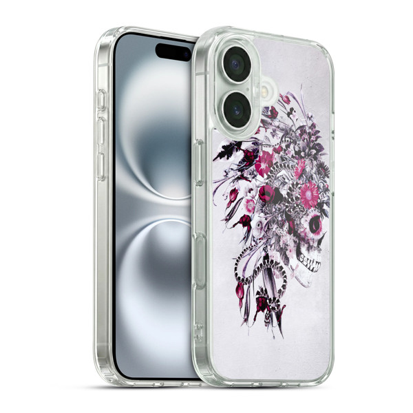 Riza Peker Skulls 6 Red Soft Gel Case for Apple iPhone 16 & MagSafe