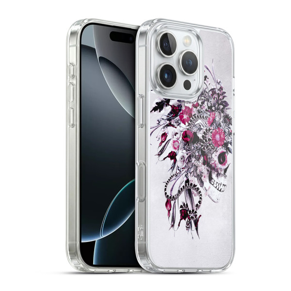 Riza Peker Skulls 6 Red Soft Gel Case for Apple iPhone 16 Pro & MagSafe