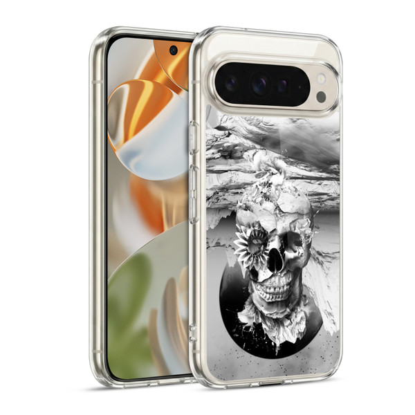 Riza Peker Skulls 6 Black And White 2 Soft Gel Case for Google Pixel 9 / Pixel 9 Pro