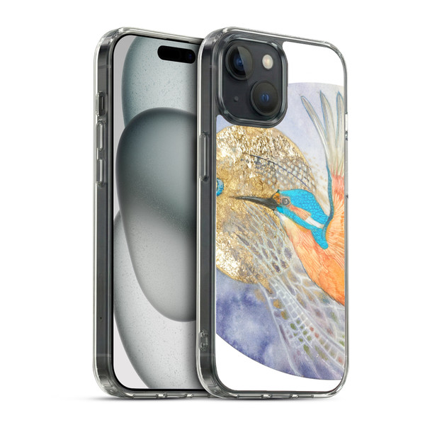 Stephanie Law Birds Kingfisher Soft Gel Case for Apple iPhone 15 & MagSafe