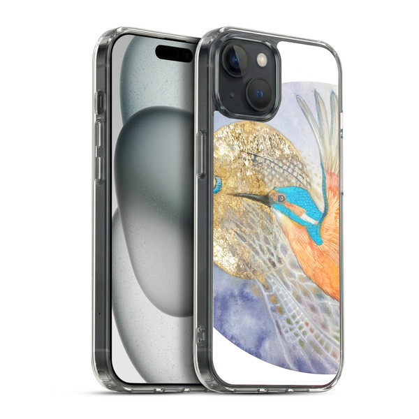 Stephanie Law Birds Kingfisher Soft Gel Case for Apple iPhone 15 Plus & MagSafe