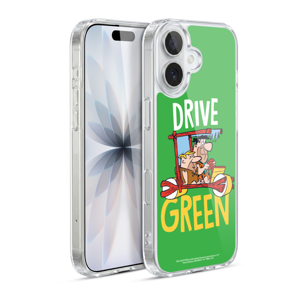 The Flintstones Graphics Drive Green Soft Gel Case for Apple iPhone 17