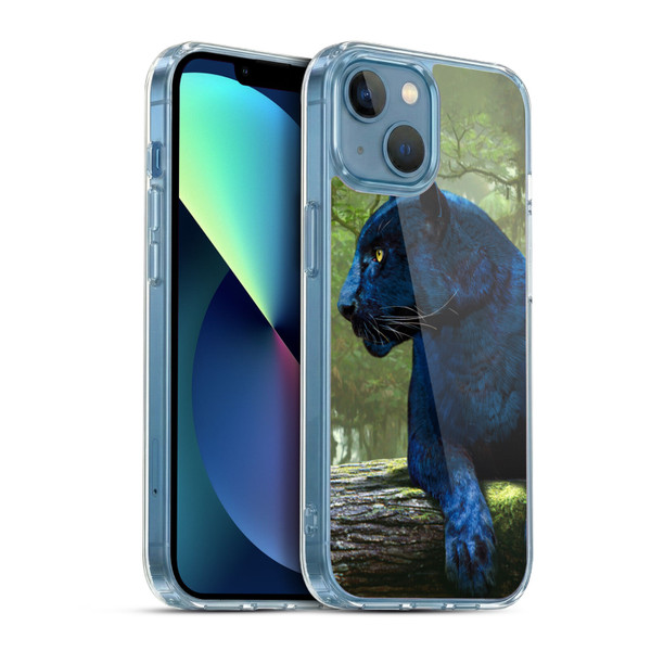 Vincent Hie Graphics Panther Soft Gel Case for Apple iPhone 13 Mini & MagSafe