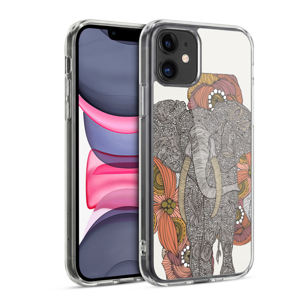 Valentina Animals And Floral Elephant Soft Gel Case for Apple iPhone 11