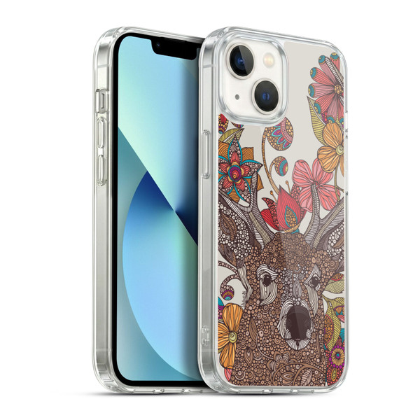 Valentina Animals And Floral Deer Soft Gel Case for Apple iPhone 13