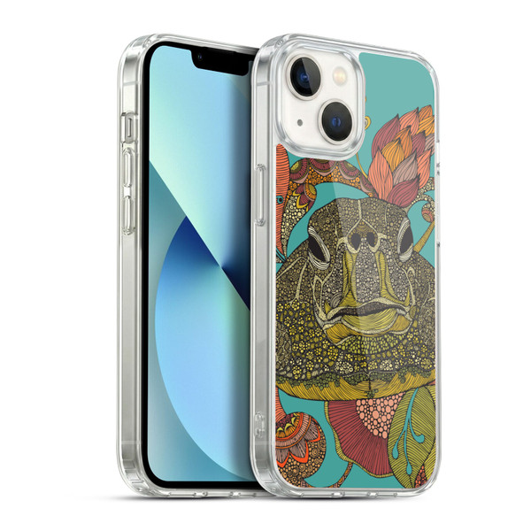 Valentina Animals And Floral Turtle Soft Gel Case for Apple iPhone 13