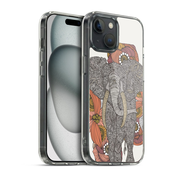 Valentina Animals And Floral Elephant Soft Gel Case for Apple iPhone 15 & MagSafe