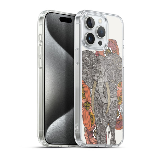 Valentina Animals And Floral Elephant Soft Gel Case for Apple iPhone 15 Pro Max & MagSafe