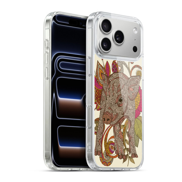 Valentina Animals And Floral Pig Soft Gel Case for Apple iPhone 17 Pro Max