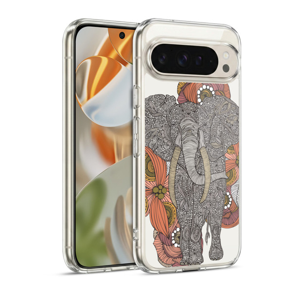 Valentina Animals And Floral Elephant Soft Gel Case for Google Pixel 9 / Pixel 9 Pro