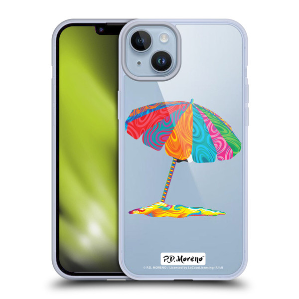 P.D. Moreno Assorted Design Beach Umbrella Soft Gel Case for Apple iPhone 14 Plus & MagSafe