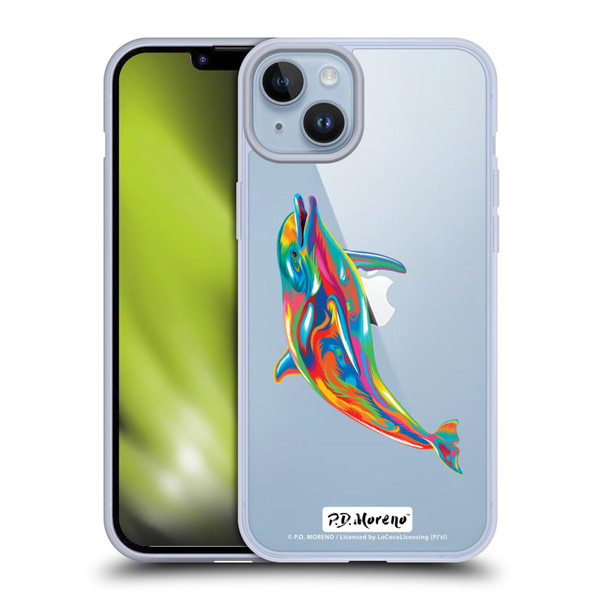 P.D. Moreno Assorted Design Dolpin Soft Gel Case for Apple iPhone 14 Plus & MagSafe