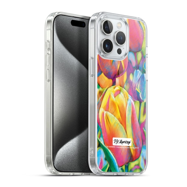 P.D. Moreno Assorted Design Tulips Soft Gel Case for Apple iPhone 15 Pro Max & MagSafe