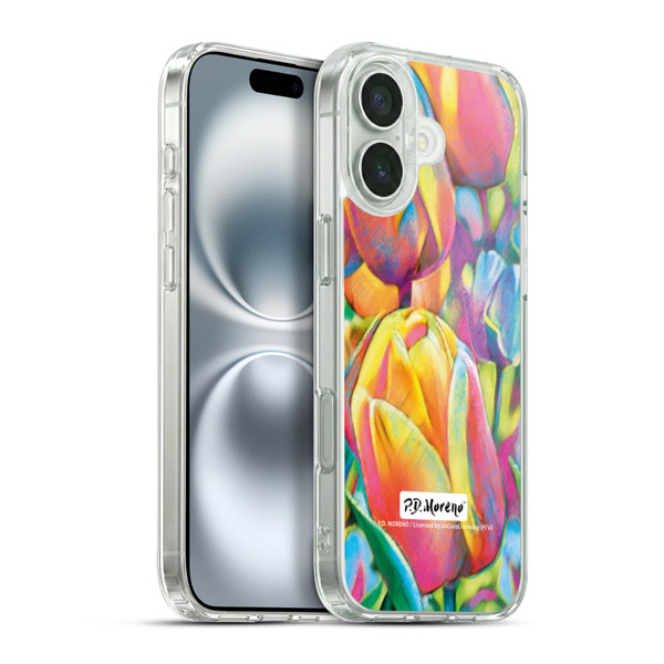P.D. Moreno Assorted Design Tulips Soft Gel Case for Apple iPhone 16 Plus & MagSafe