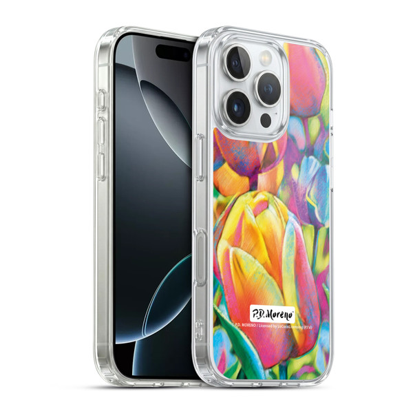 P.D. Moreno Assorted Design Tulips Soft Gel Case for Apple iPhone 16 Pro & MagSafe