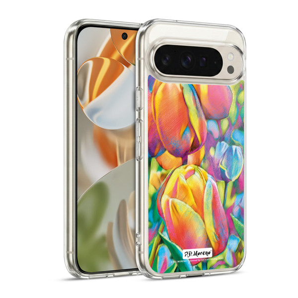 P.D. Moreno Assorted Design Tulips Soft Gel Case for Google Pixel 9 / Pixel 9 Pro