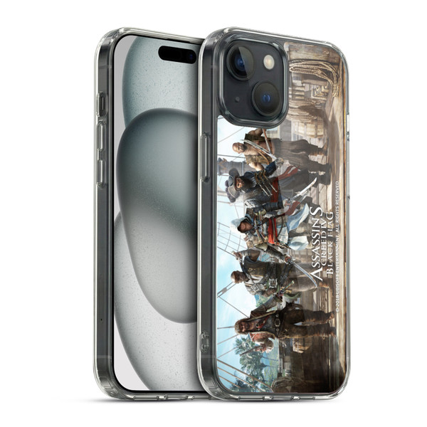Assassin's Creed Black Flag Key Art Edward Group Soft Gel Case for Apple iPhone 15 & MagSafe