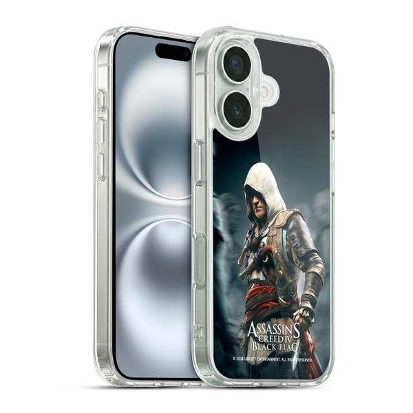 Assassin's Creed Black Flag Key Art Edward Crowd Soft Gel Case for Apple iPhone 16 & MagSafe
