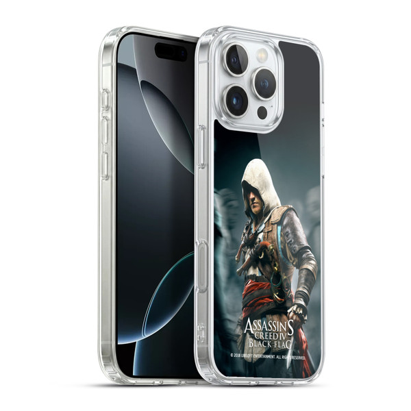 Assassin's Creed Black Flag Key Art Edward Crowd Soft Gel Case for Apple iPhone 16 Pro Max & MagSafe