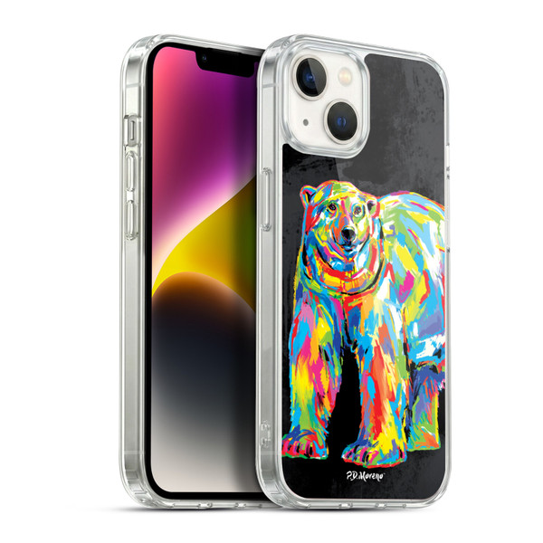 P.D. Moreno Christmas Animal Pop Colors White Bear Soft Gel Case for Apple iPhone 14 Plus & MagSafe