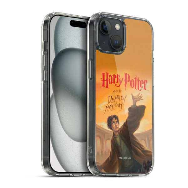 Harry Potter Literary Covers Deathly Hallows Soft Gel Case for Apple iPhone 15 Plus & MagSafe